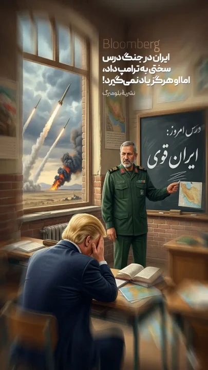 پوستر ایران درس سختی به ترامپ یاد داد !